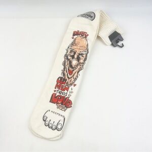 Vintage Footprints Tube Socks Men's OS over the Calf Funny Old Love Dirty Cream